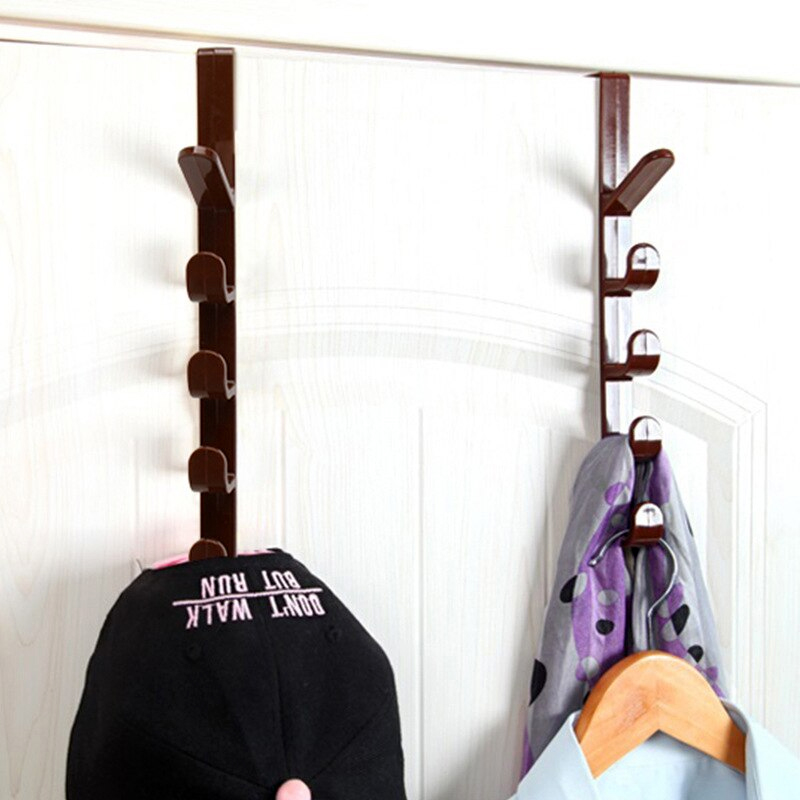 5 Level Over Door Hook for Hanging Coat Hangers, Hats, Purses, Backpacks, Purses, Jackets and Other Items. (1 Piece) / Over The Door Hanger Hook Clothes Storage Holder Multipurpose Towel Hanging Rack ( Plastic) buy online in Pakistan