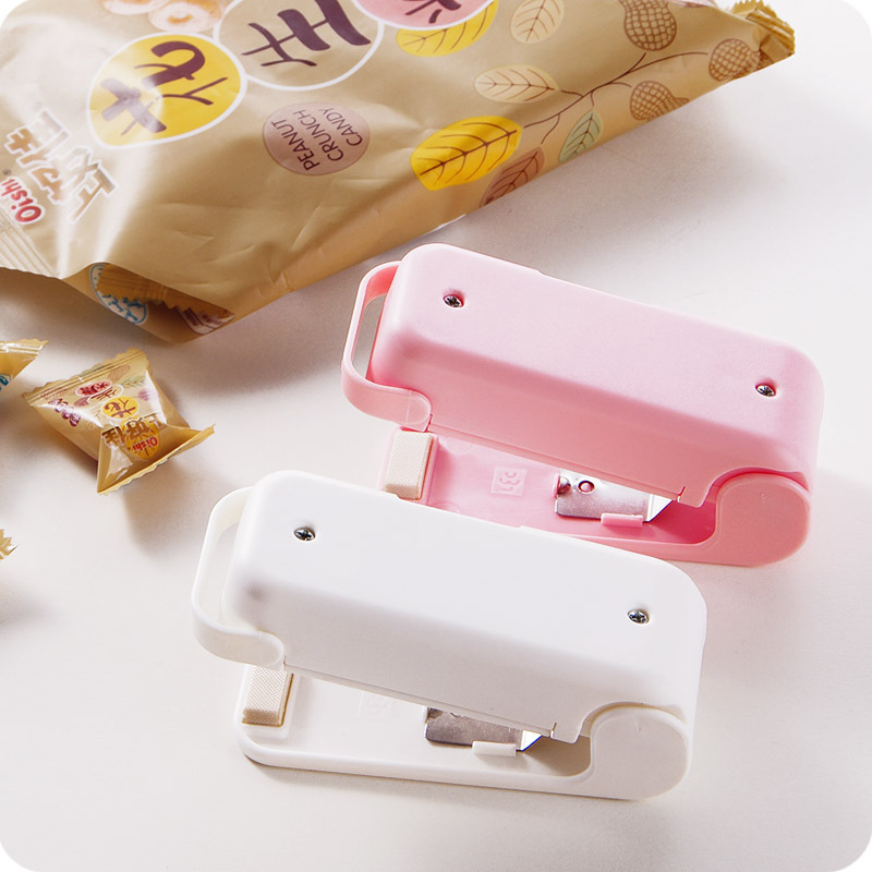 Portable Mini Sealer Home Heat Bag Plastic Food Snacks Bag Sealing Machine Food Packaging Kitchen Storage Bag Clips (Random Color) buy online in Pakistan
