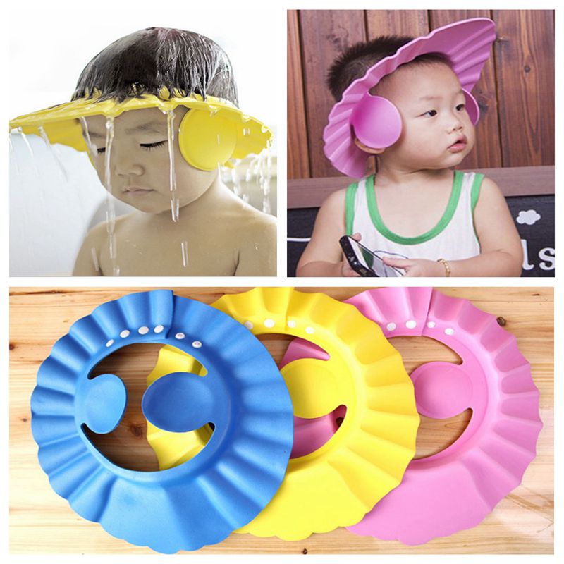 Baby Shower Cap With Ear Protector (Random Color) buy online in Pakistan