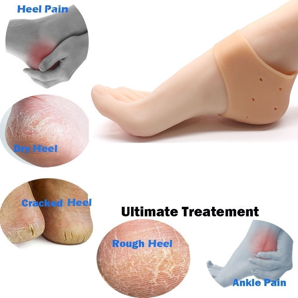 Silicone Anti-Crack Half Heel Socks Set 7