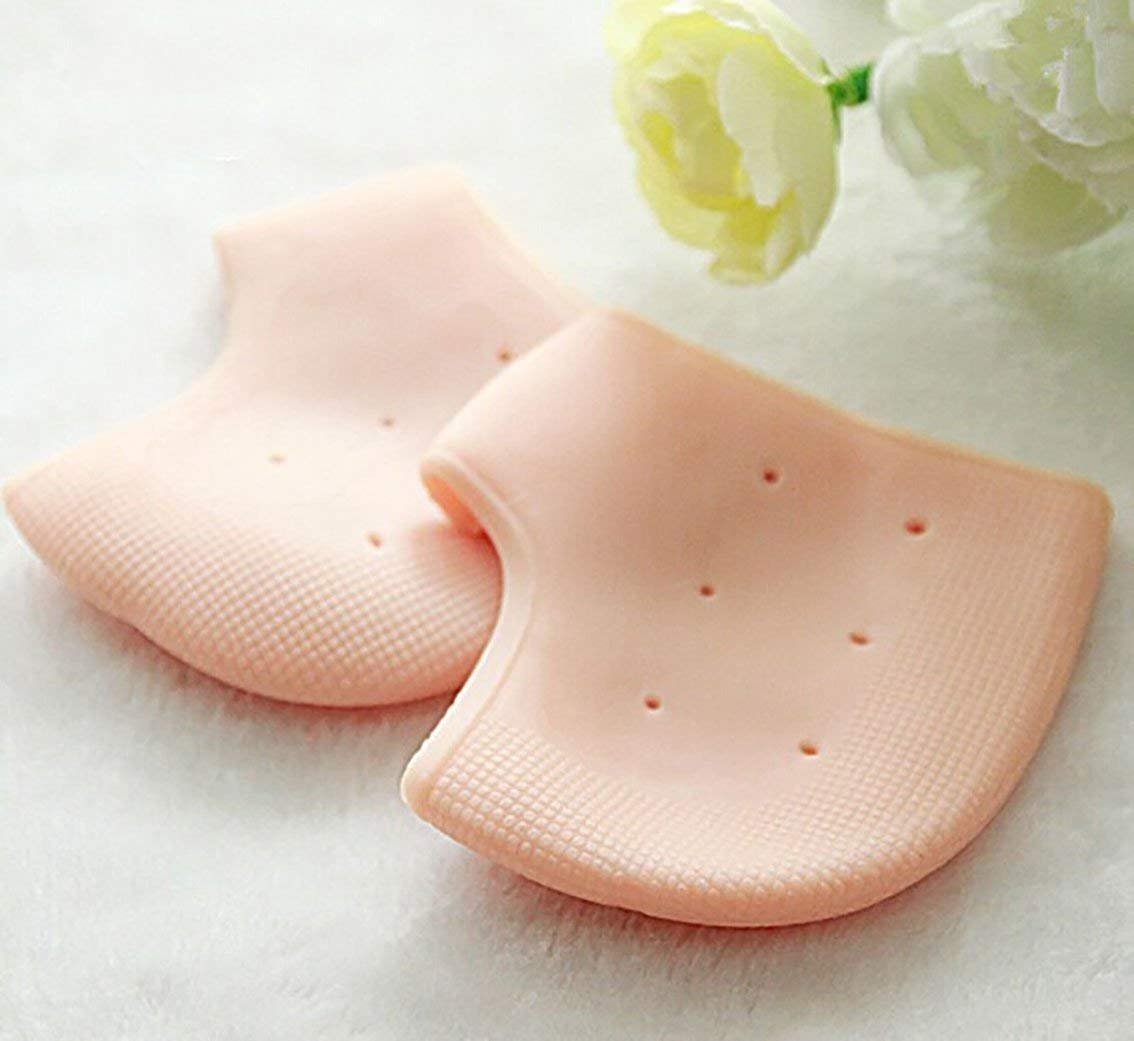 Silicone Anti-Crack Half Heel Socks Set 1