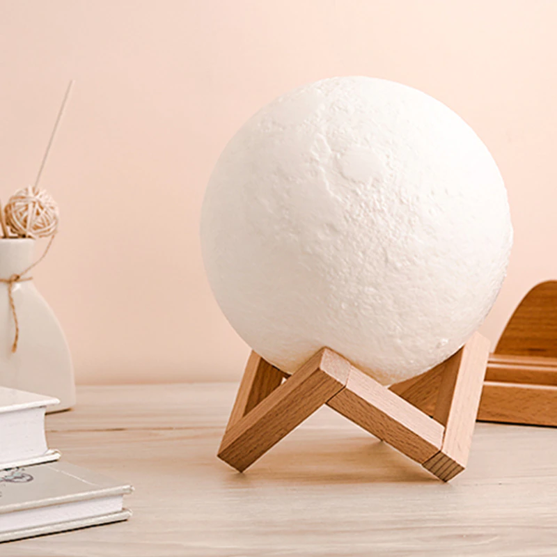 LED Moon Lamp - 3D Printed Lunar Lamp - Battery Powered Colorful - Night Light for Kids - 8 Color (15cm) buy online in Pakistan