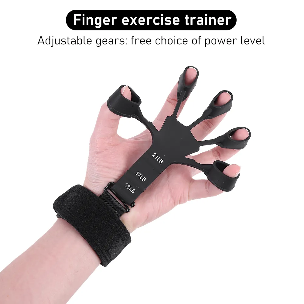 Finger Exerciser - Gripster Strengthener Finger Stretcher Hand Gripper Silicone Finger Grip Patient Hand Strengthening G...