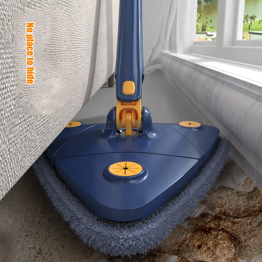 Extendable Triangle Mop 360 Twist Squeeze Window Glass Toilet Bathroom Floor Household Cleaning Ceiling Dusting (Random...