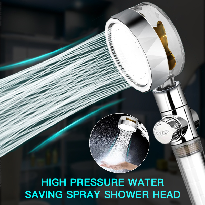 Pressurized Shower Head Turbine Shower Accessories One Piece Water Stop(random color) buy online in Pakistan