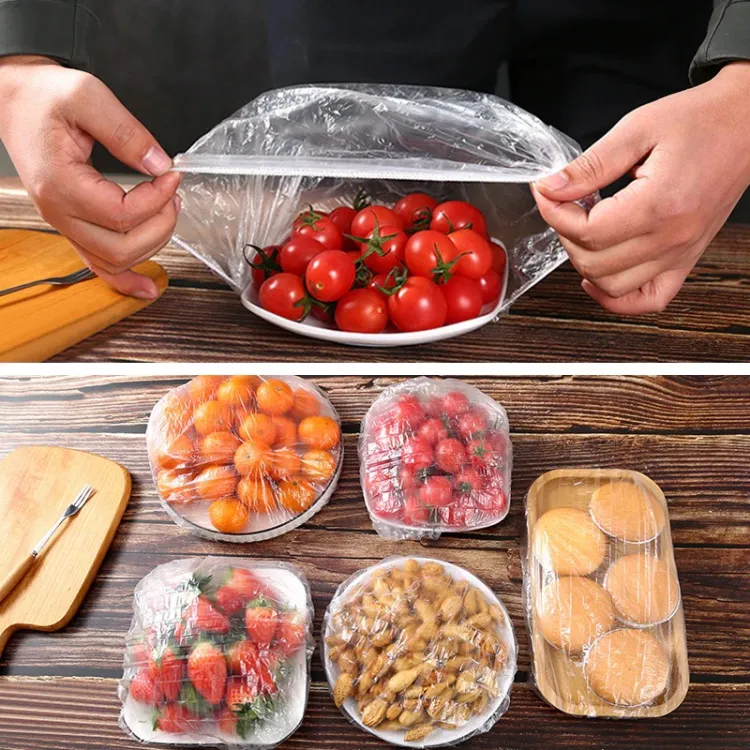 100pc Disposable Cling Film Cover Household Refrigerator Food Fruit Preservation Cover Dust-proof Plastic Fresh-keeping Cover. buy online in Pakistan