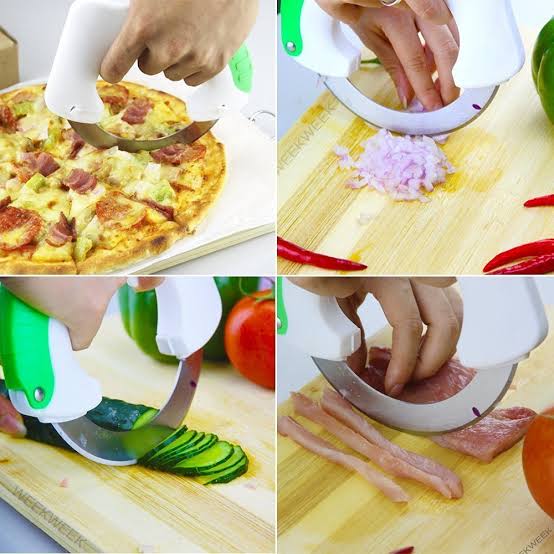 Circular Rolling Knife Stainless Steel, Universal Kitchen Knife, Round Knife Kitchen Cutter, Circular Rolling Knife buy online in Pakistan