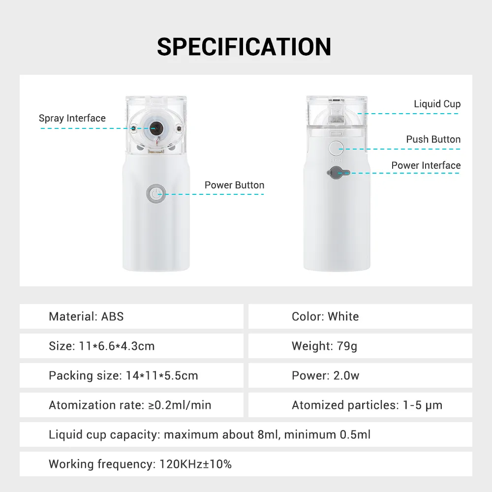 Portable Nebulizer For Asthma Rechargeable Inhaler Nebulizer Machine For Kids And Adults Medical asthma nebulizer view 3