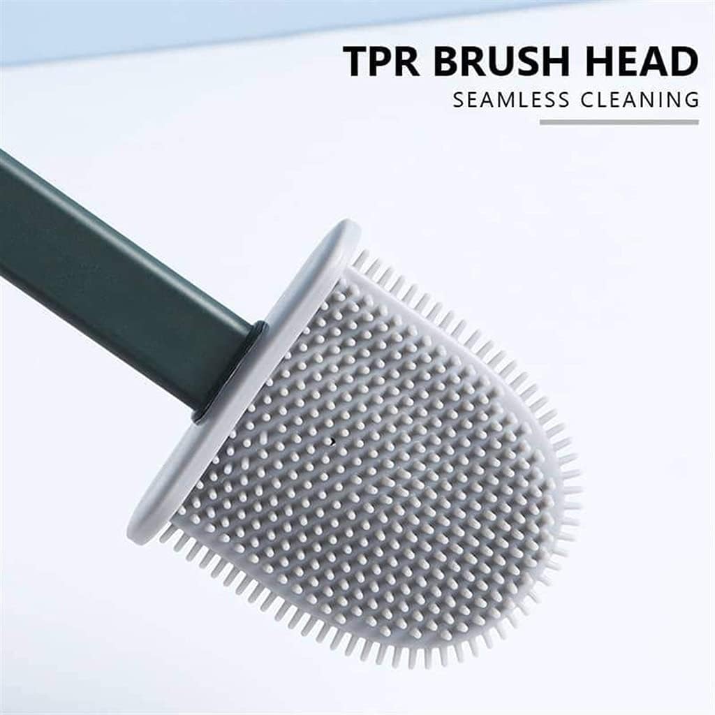 Toilet Brush Silicone Brush Toilet with Quick Drying Holder (Random Color) buy online in Pakistan