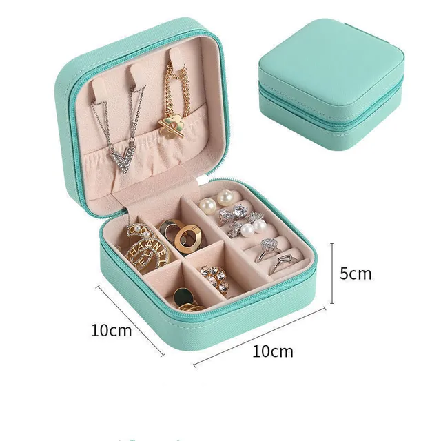 Jewelry Storage Box leather Jewelry Stand Earrings Ring Box Cosmetics Beauty Container Organizer (random color) buy online in Pakistan