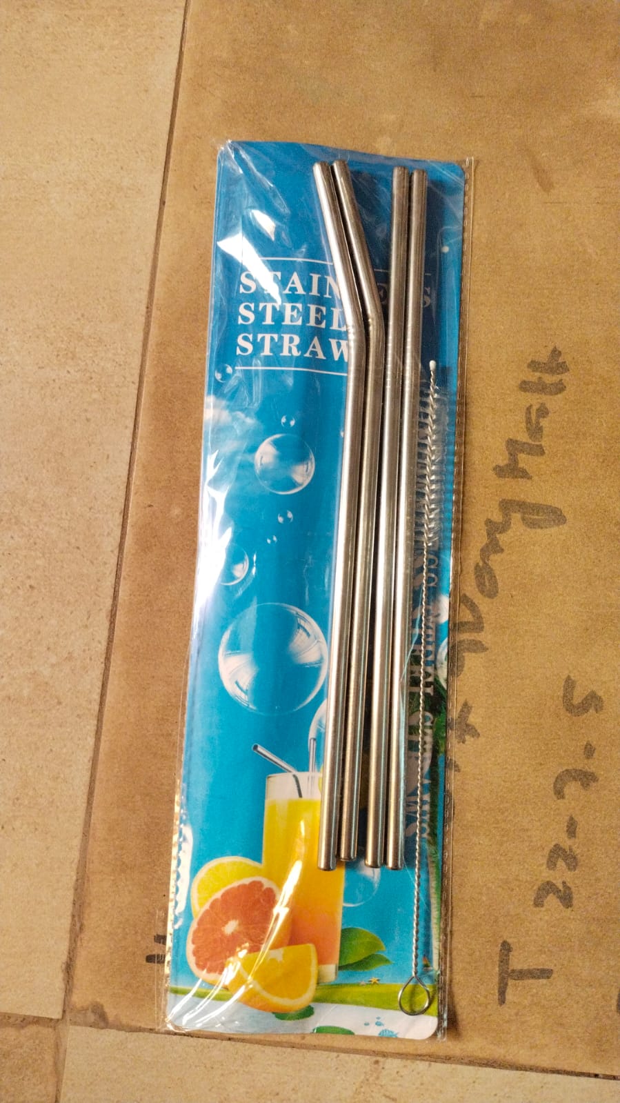 stainless steel straw 5 pcs pack buy online in Pakistan