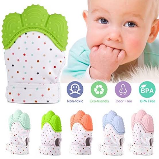 Adjustable baby teething mitten for everyday use