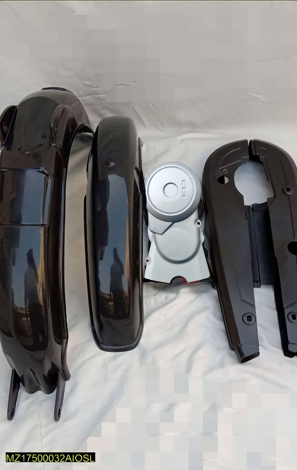 Complete Bike Protection Set – Front & Back Plastic Mudguards, Chain Cover & Engine Side Cover view 2