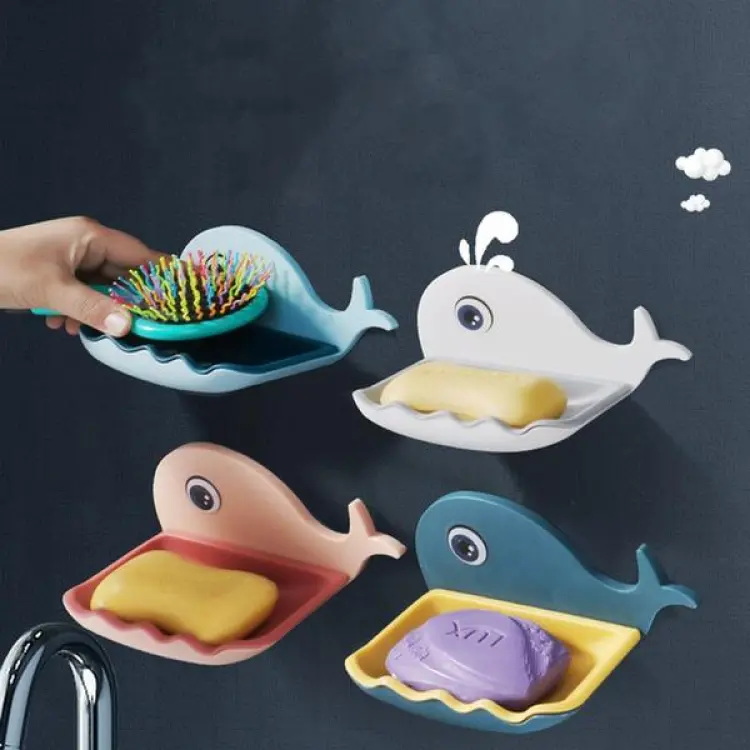 Whale Fish Shaped Soap Holder for Bathroom |  Wall Mounted Soap Bar, Holder Rack for Shower Wall, Kitchen, Bathroom - random color(1 PC) buy online in Pakistan