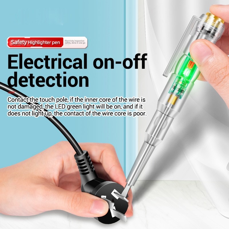 LED Test Pen Intelligent Induction Power Voltage Detector Pen Voltmeter 24-250V Circuit Tester Tool 7