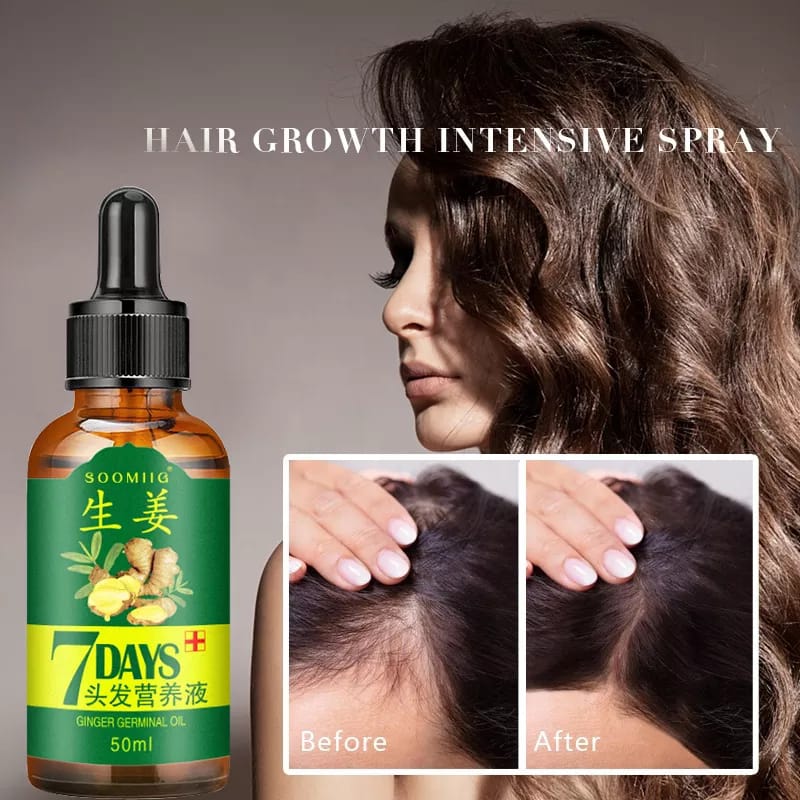 7 Day Ginger Germinal Oil Hair Nutrient Solution Hair Growth Essence Liquid Fast Natural Hair Loss Treatment Hair Care (30ml) 9