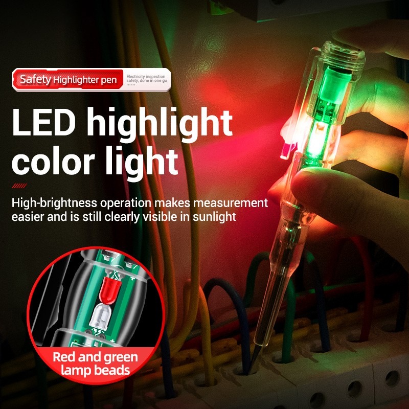 LED Test Pen Intelligent Induction Power Voltage Detector Pen Voltmeter 24-250V Circuit Tester Tool 1