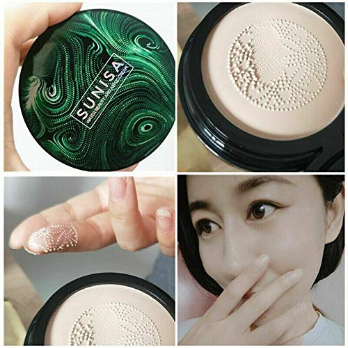 3 in 1 Makeup Deal  Sunisa Foundation Base 20g Waterproof Mushroom Head Air Cushion BB Cream Nude Liquid Foundations +yanqina 36H liner + 5 in 1 lipstick Pen