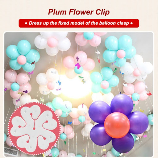 Pack Of 10pcs Balloons Clip - Flower Stand Clip Holder for Balloons - Balloons Tie Holder Birthday Wedding Party Decoration 10