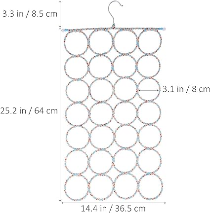 28 Holes Scarf Hanger  / Tie Hanger / Belt Hanger Organizer buy online in Pakistan