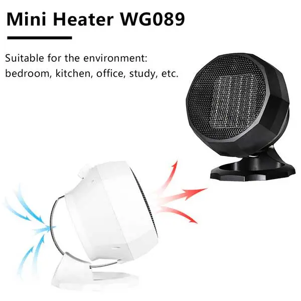 Miniature heater model WG-089..  Flexible 1800W Portable Electric Heater Fan Winter Warm Hot Fan Home Office Winter Warmer(random color ) buy online in Pakistan