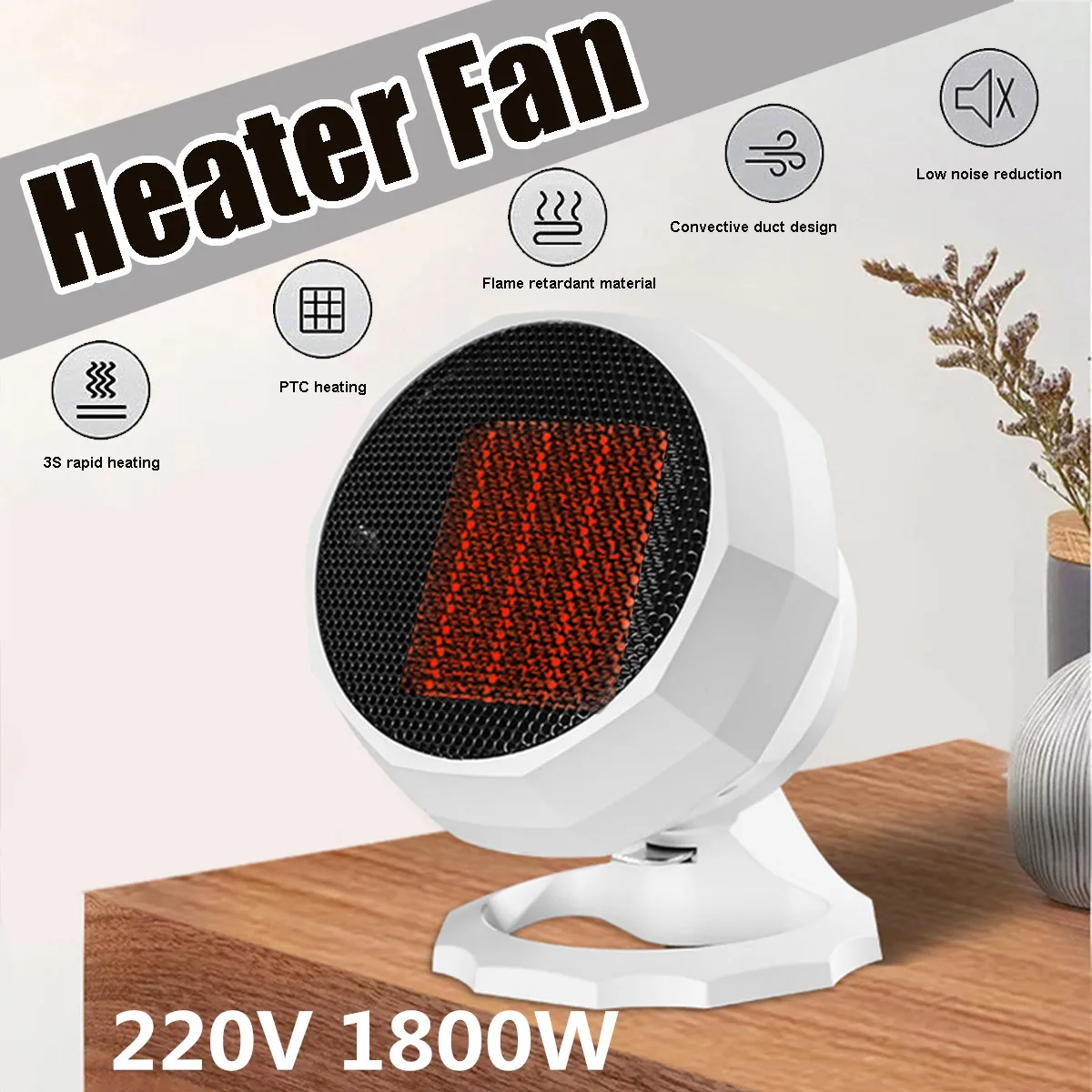 Miniature heater model WG-089.. Flexible 1800W Portable Electric Heater Fan Winter Warm Hot Fan Home Office Winter Warmer(random color ) - Buy Online in Pakistan at Zenbu Store