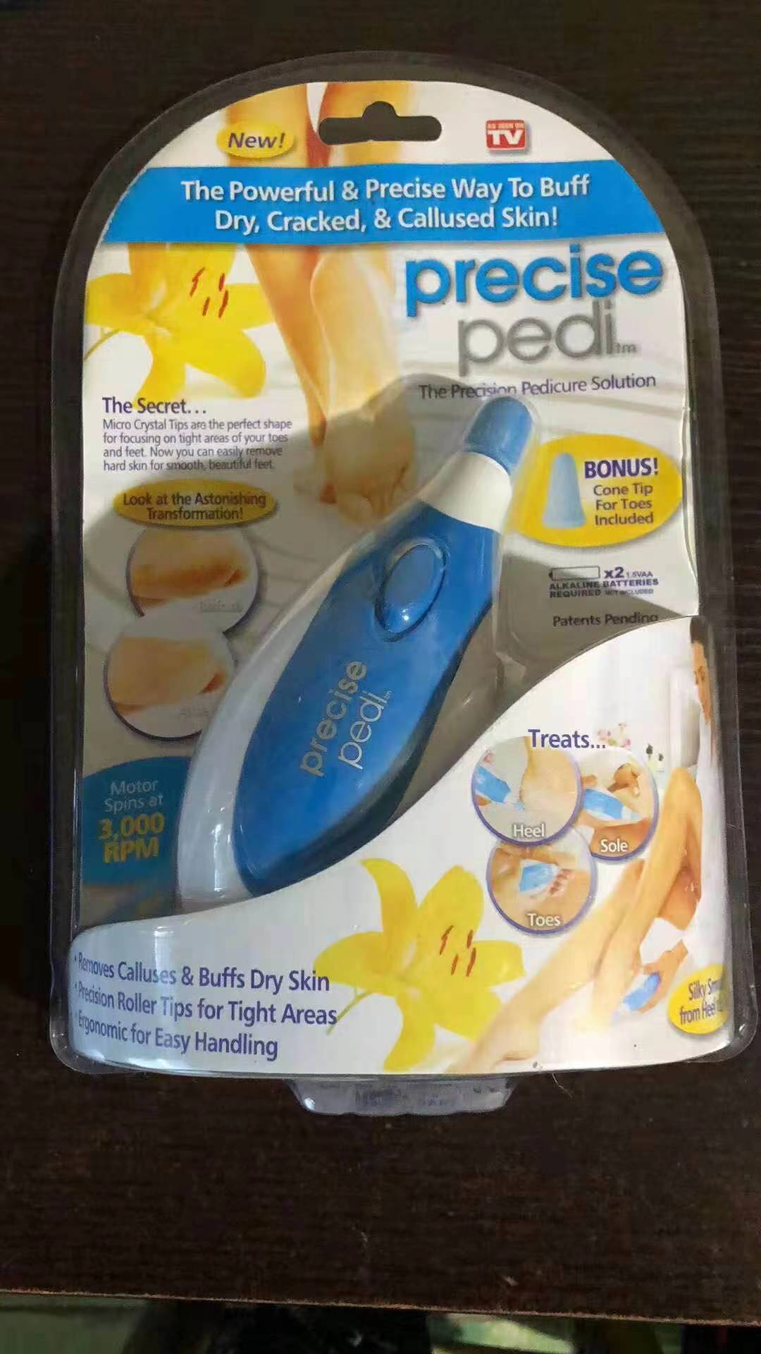 Precise Pedi - Electric Callus Remover Foot File, Cordless (Cell Operated) buy online in Pakistan
