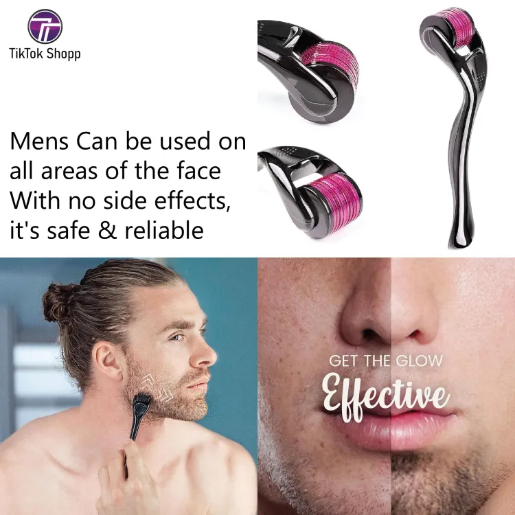 Derma Roller (0.5 size only) Titanium Micro Needles for Beard Growth and Hair Loss 0.5mm Smoothen Skin & Reduce Fine Lines Face roller best buy online in Pakistan