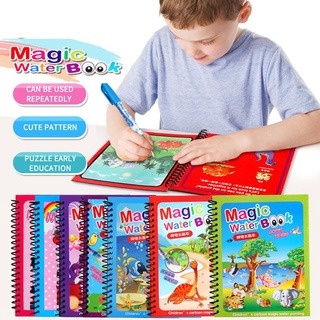Magic Water Book Painting Drawing Coloring Board Book Doodle & Magic Water Pen(random book ) buy online in Pakistan