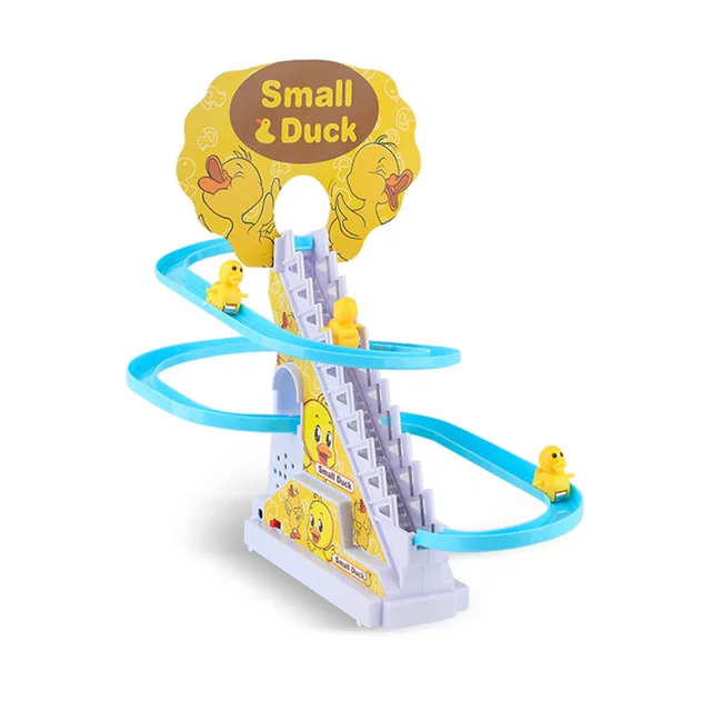 Small Duck Climbing Stairs Toy DIY Racing Track Toy Music Duck Roller Coaster(random color) buy online in Pakistan