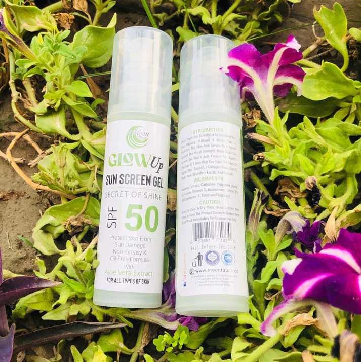 GLOWUP SUN SCREEN GEL SECRET OF SHINE 50 spf (50ml) buy online in Pakistan
