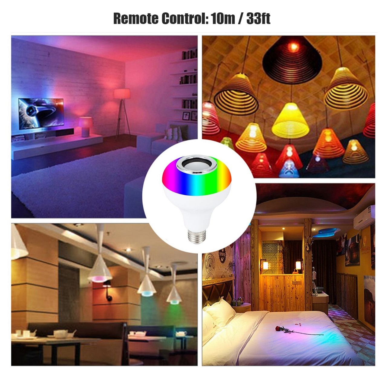 Smart LED Light Bulb with Built-in Bluetooth Speaker and Remote Control buy online in Pakistan