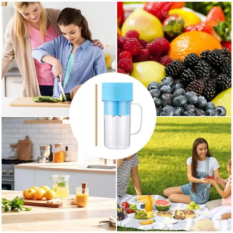 Mason Portable Mini juicer Blender With Straw Cup | Juicer Portable Outdoor Juicing Cup | Home Mini Cordless Juicer (Random Color) view 3