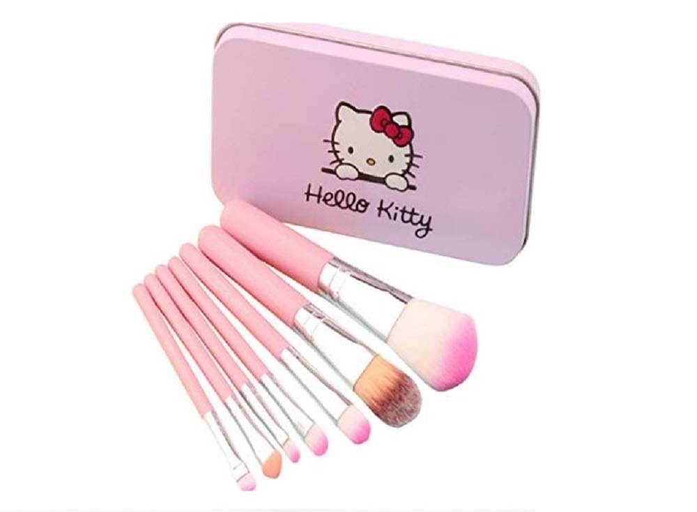 Pack of 7 Hello Kitty Makeup Brush Set | Makeup Foundation Powder Eye Shadow Brushes Set (Pink) buy online in Pakistan