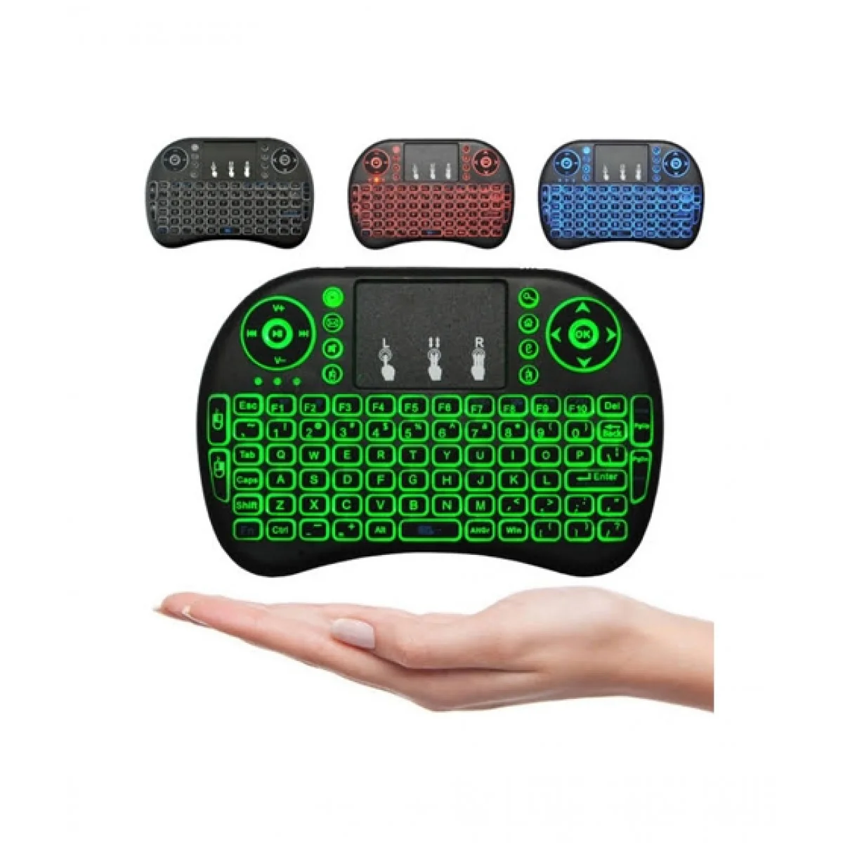 Mini TouchPad RF 500 Wireless With 3 Colour Backlit Keyboard Mouse (random color) buy online in Pakistan