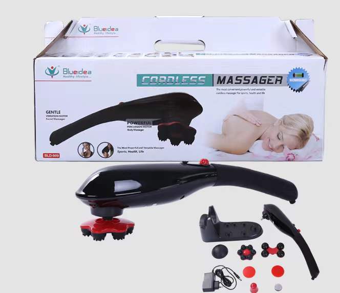 Blue idea Rechargeable Cordless Massager with different heads | Deep Massager for Muscles Neck Cordless Electric Body Massager buy online in Pakistan