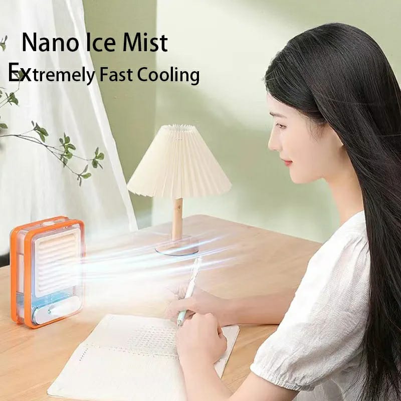 Portable Desktop Air Conditioner USB Mini Air Cooler Fan Water Cooling Fan with 3 Speed Spray Humidifier Purifier for Car Home Rechargeable buy online in Pakistan
