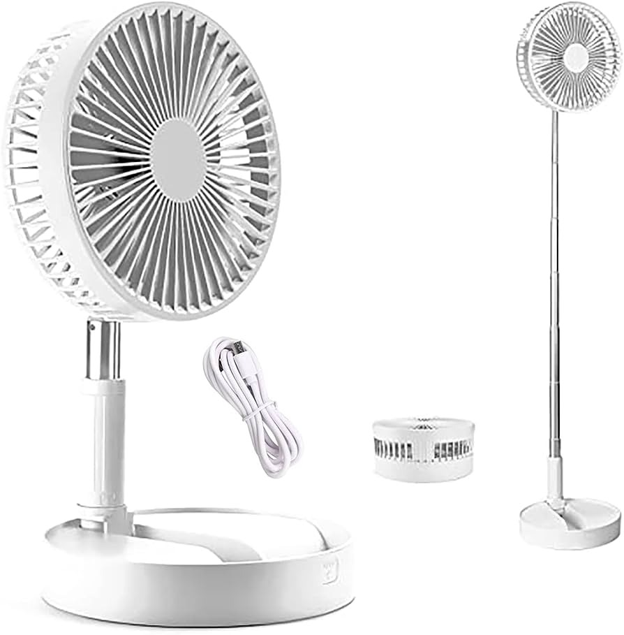 Folding Telescopic Floor Fan Summer Silent Desktop Direct  electric Fan For Office Bedroom School (random Color ) buy online in Pakistan