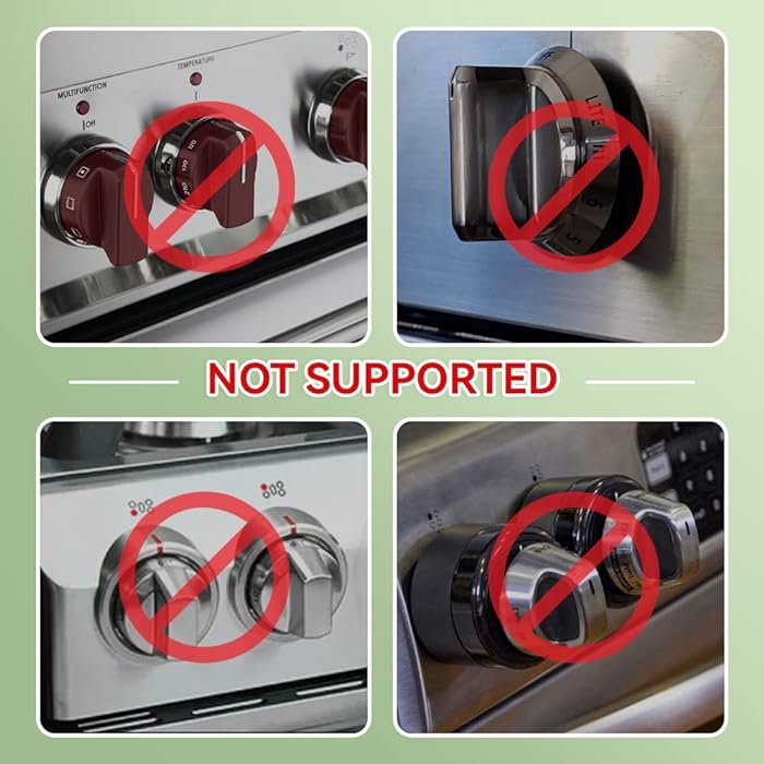 2 PC's stove knob lock Baby Safety Stove Gas Knob Covers & Childproof Oven Lock, Kitchen Safety Stove Locks for Babies & Toddlers view 5