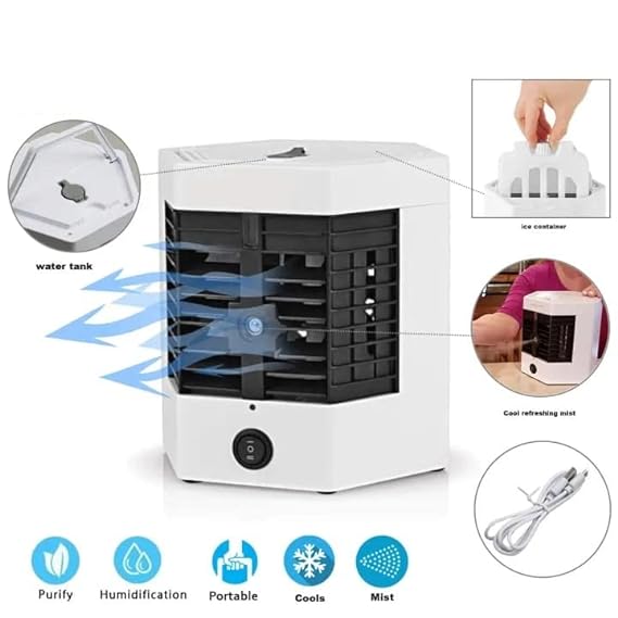 Arctic Air Ultra Pro Evaporative Air Cooler Fan - Portable 4-in-1 Cooling Solution with Humidifier, Air Purifier, and Adjustable Airflow - Effortless Cooling and Enhanced Comfort view 4