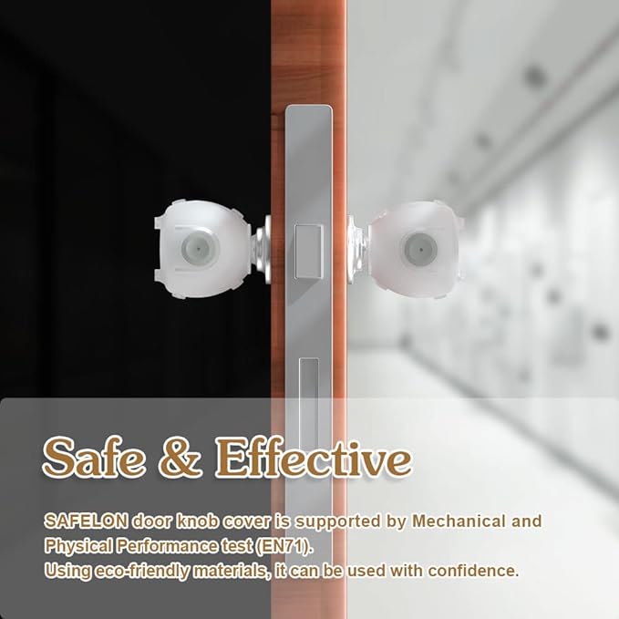 2 pcs door knob cover Baby Safety Door Knob Covers Doorknob Locks Child Children Kids Proof(random color ) view 2