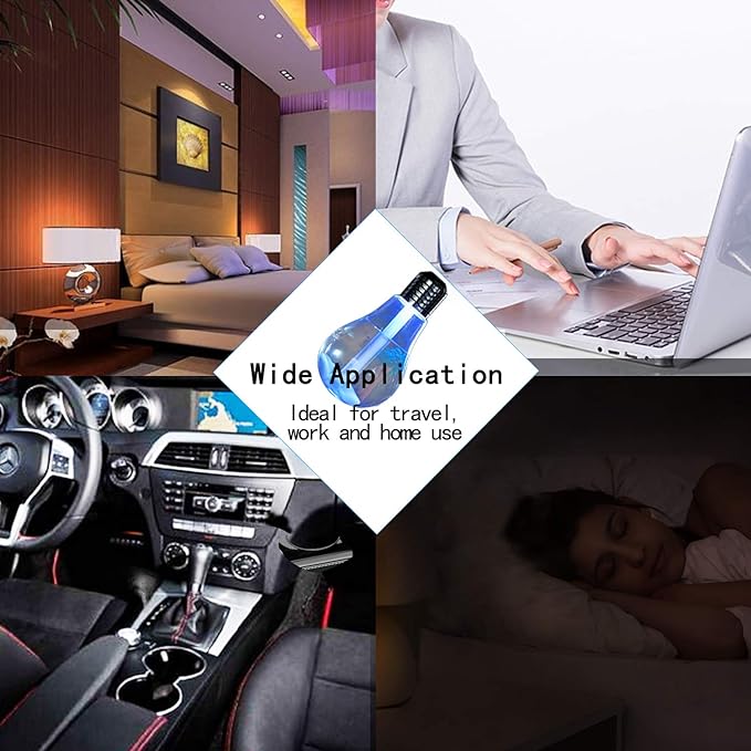 USB Air Humidifier | Bulb Humidifier Lamp Shape | Decorative Lights Diffuser, Purifier Atomizer With Colorful LED Night Light for Office Desk, Bedroom, Living Room, Home Decor buy online in Pakistan