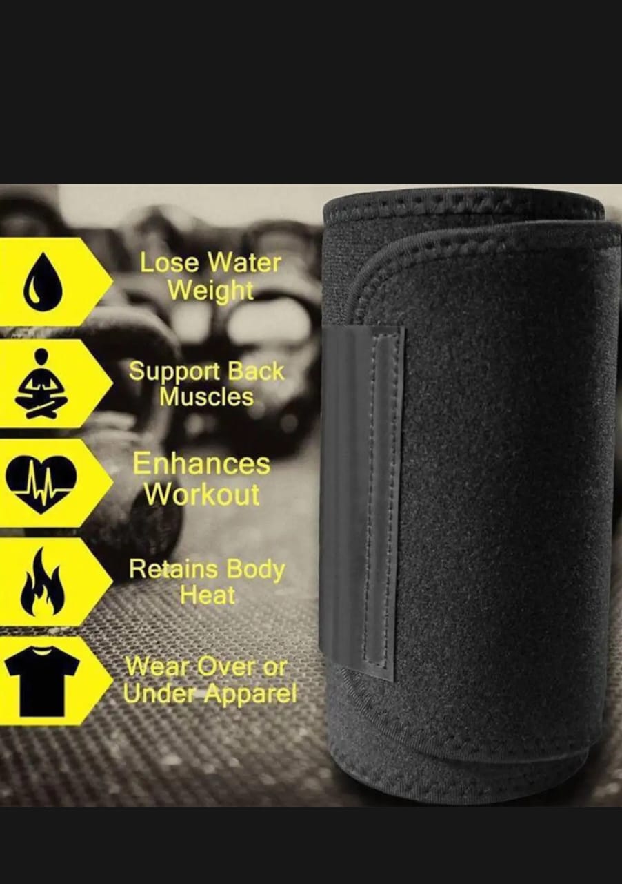 Professional Sweet sweat Belt for Weight Loss Slimming Trimming Waist Trainer Fitness Belt for men and women view 3