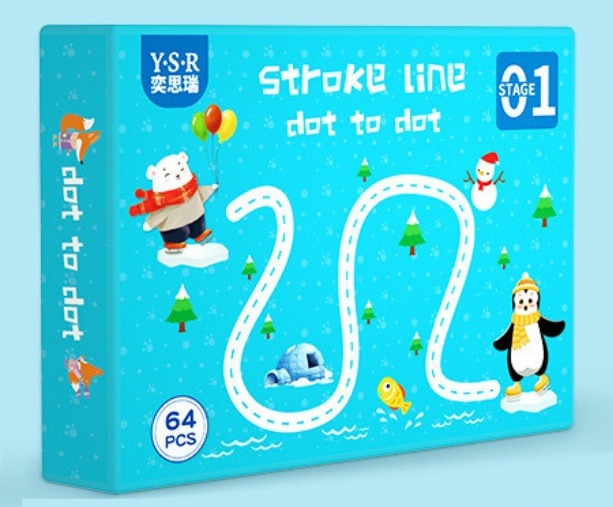 (A size Dubai imported )Stroke Line dot to dot Magical Tracing Workbook For Kids | Student Learning Book (64 pages stage 1 ) view 2