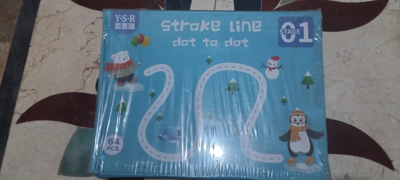 (A size Dubai imported )Stroke Line dot to dot Magical Tracing Workbook For Kids | Student Learning Book (64 pages stage 1 ) buy online in Pakistan