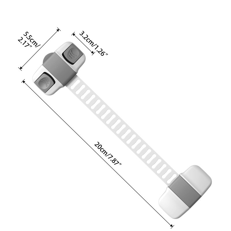 Adjustable Multi purpose lock Child Safety Cabinet Lock Protector Drawer Door Cabinet Lock Plastic Protection Kids Safety Door Lock view 5