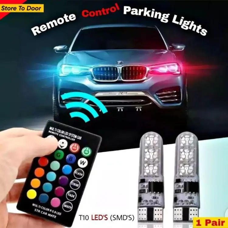 SMDs LED Car Parking Light Bulbs Pair Remote Control buy online in Pakistan