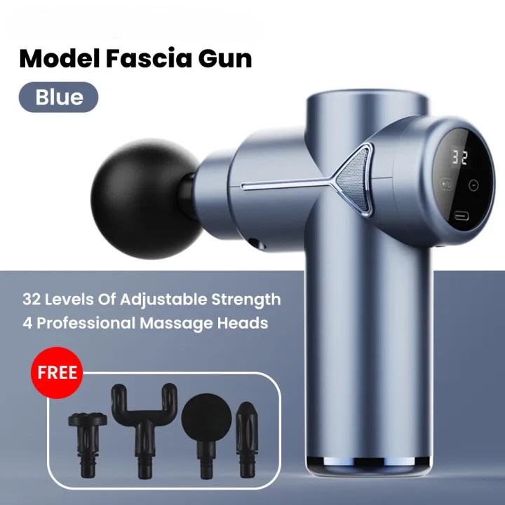 4 in 1 Multi-Function Vibration Massage Gun Professional Ultra Quiet Pain Relief Whole Body Massagers with 4 Heads and Different Level of Speeds (Random colors) view 2