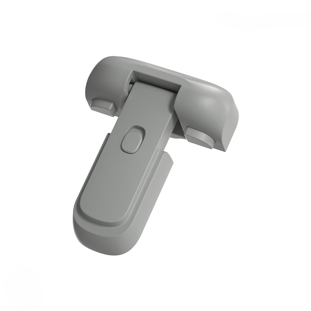Child Safety Fridge Lock , Baby Safety Refrigerator Freezer Door Lock, No Tools Need or Drill (Grey) - 1 PC