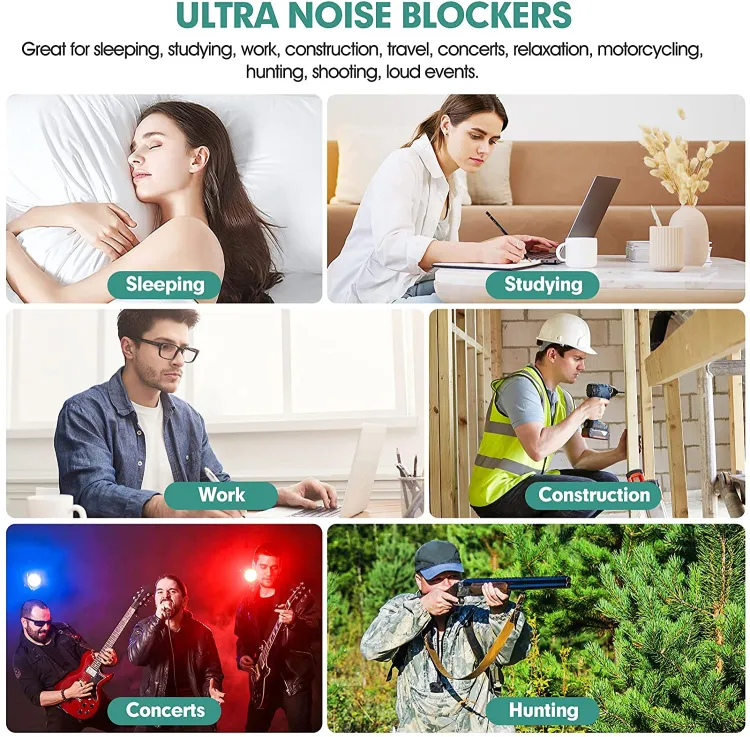 Foam Ear Plug for travel Anti Noise Reduction Removable Corded Soft Earplugs For Sleeping Hearing Ear Protection Earmuff...